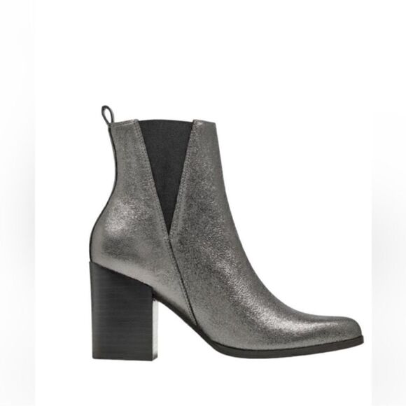 Ivanka Trump Pewter Leather Ankle Boots Size 6.5M) - Picture 2 of 8